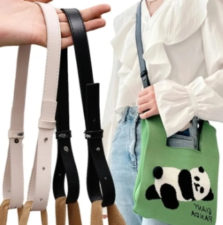 สายกระเป๋าสีทึบหนัง PU